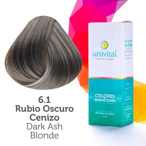 Tintura Univital | Color Rubio Oscuro Cenizo | 6.1