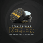 Cera para cabello de hombre con máxima fijación y cuidado. Fórmula con vitaminas e ingredientes naturales. Conoce la línea Kepler.