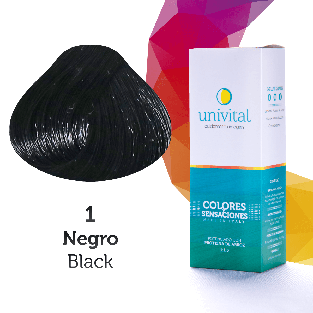 Tintura Univital  Color Negro  1  Univital